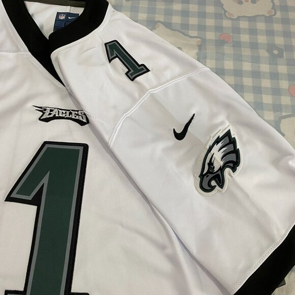 Philadelphia Eagles White Jersey Hurts No. 1 - Picture 4 of 7
